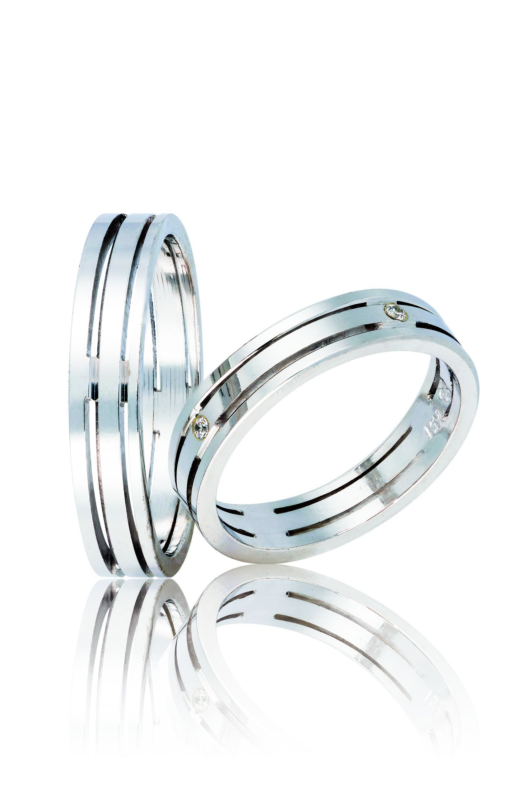 White gold wedding rings 4mm (code 2w)